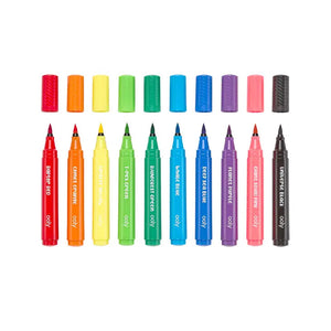 Ooly Big Bright Brush Markers -- Set of 10