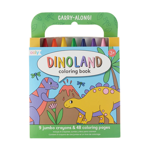 Ooly Carry Along Coloring Book Set -- Dinoland