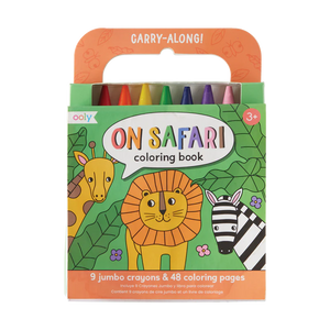 Ooly Carry Along Coloring Book Set -- On Safari