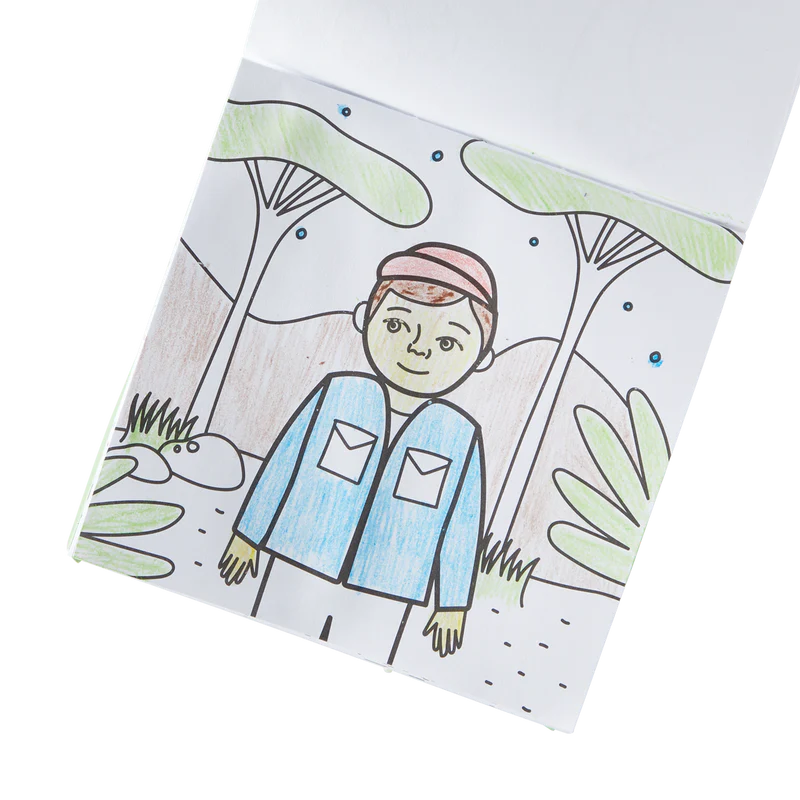 Ooly Carry Along Coloring Book Set -- On Safari