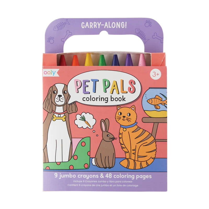 Ooly Carry Along Coloring Book Set -- Pet Pals