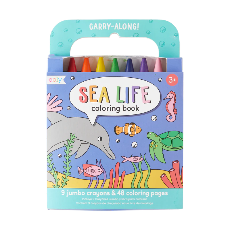 Ooly Carry Along Coloring Book Set -- Sea Life