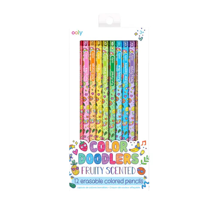 Color Doodlers Fruity Scented Erasable Color Pencils