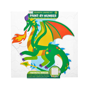 Ooly Colorific Canvas Paint by Number Kit -- Fantastic Dragon