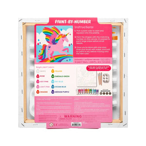 Ooly Colorific Canvas Paint by Number Kit -- Magic Unicorn