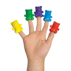 Ooly Cuddly Cubs Bear Finger Crayons -- Set of 6