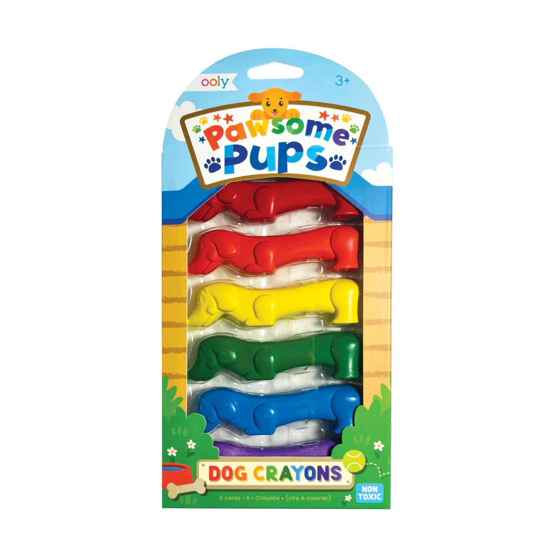 Ooly Pawsome Pups Dog Crayons -- Set of 6
