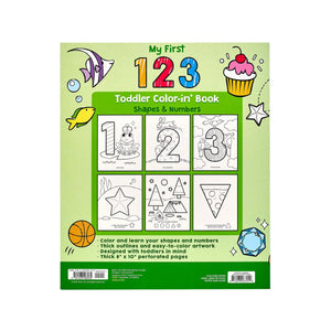Ooly Toddler Color-in' Book: 123 Shapes & Numbers