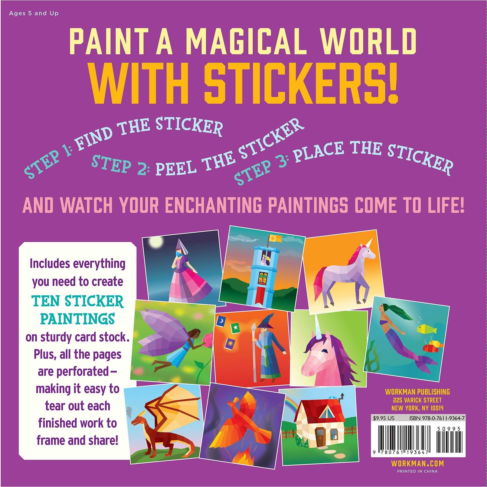 Paint by Sticker Kids: Unicorns and Magic