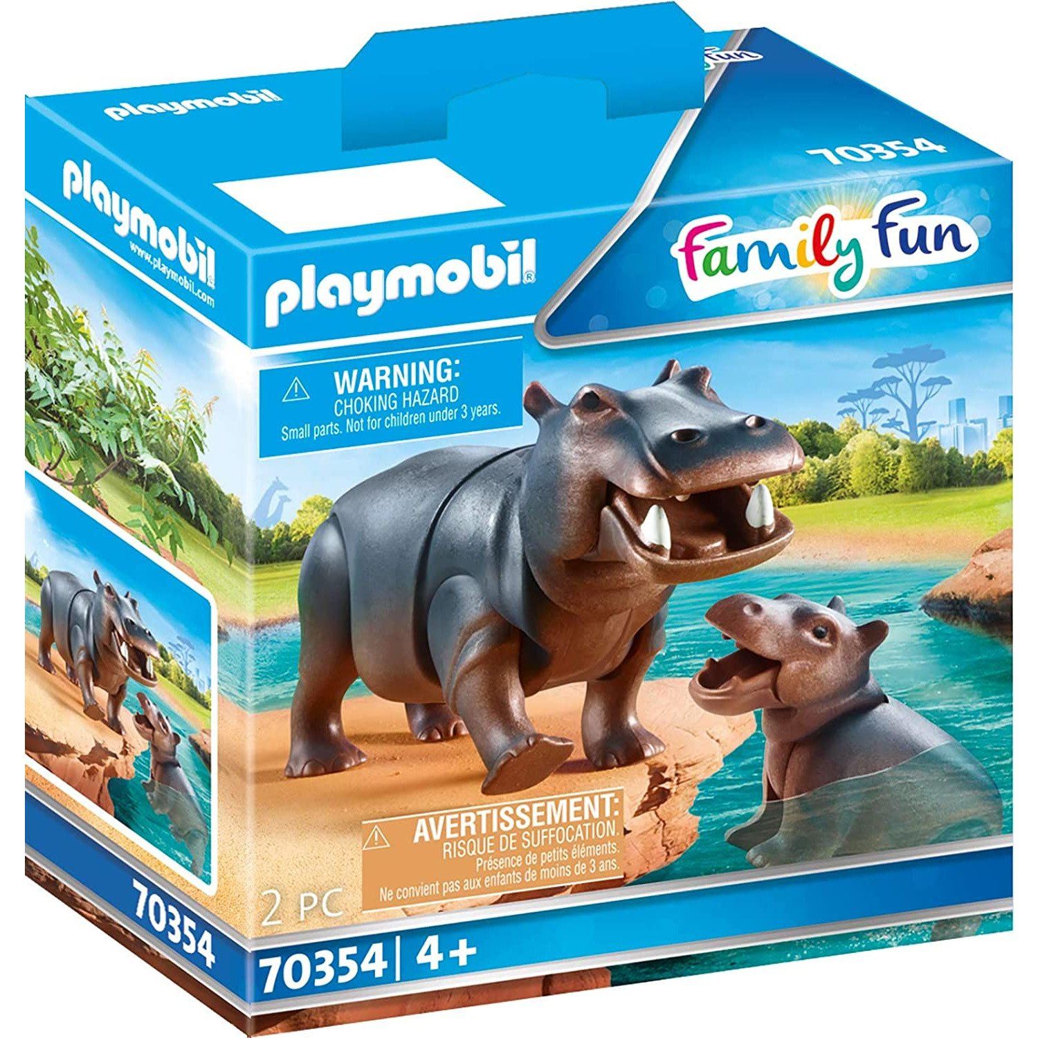 Playmobil Hippo with Calf