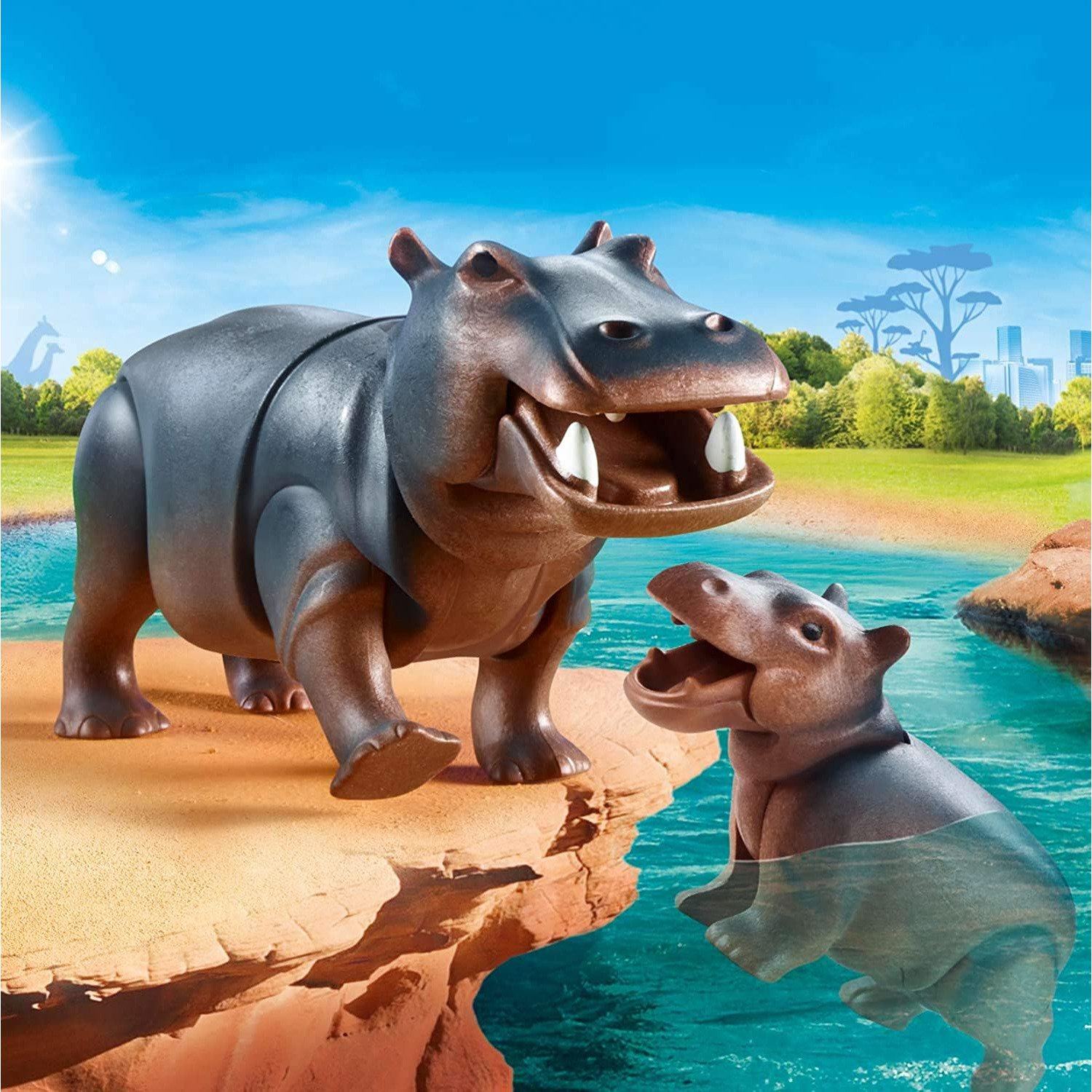 Playmobil Hippo with Calf