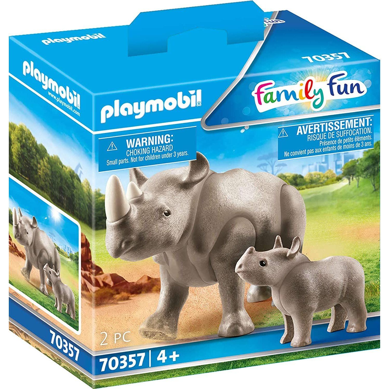 Playmobil Rhino with Calf