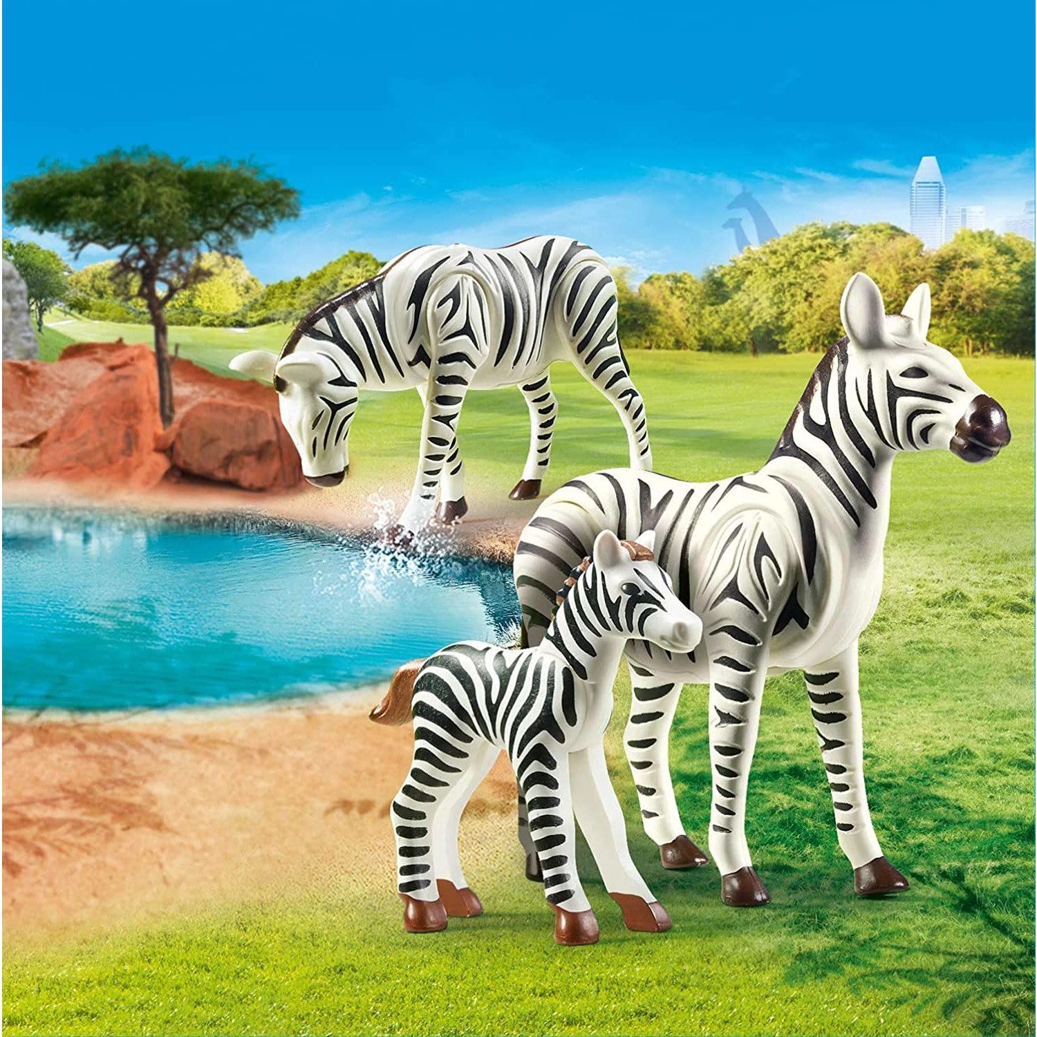 Playmobil Zebras with Foal