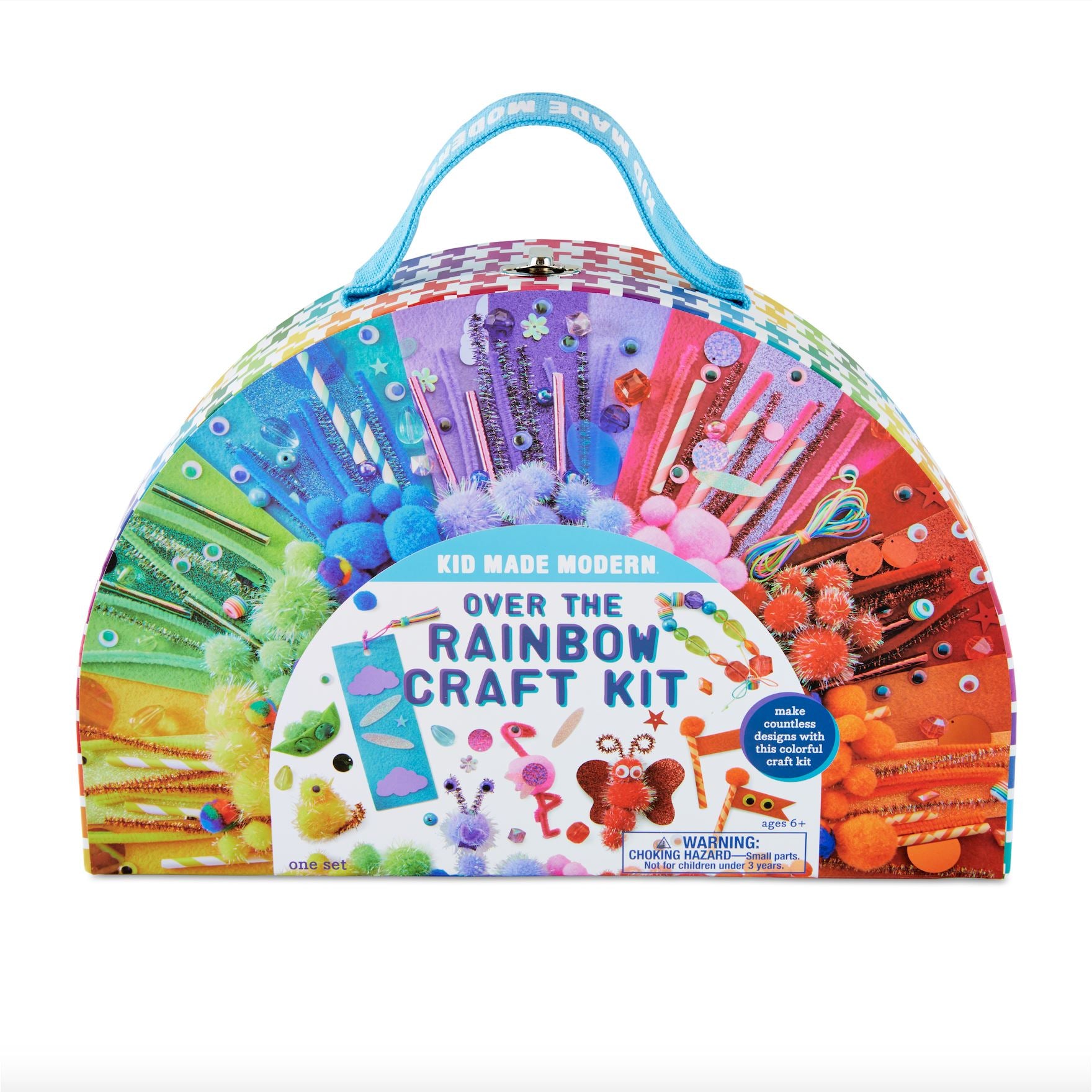over the rainbow craft kit packaging with supplies displayed in front