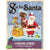 S is for Santa A to Z primer book cover. The cover features santa, his bag of gifts, and a reindeer in a scarf on a snowy roof top.