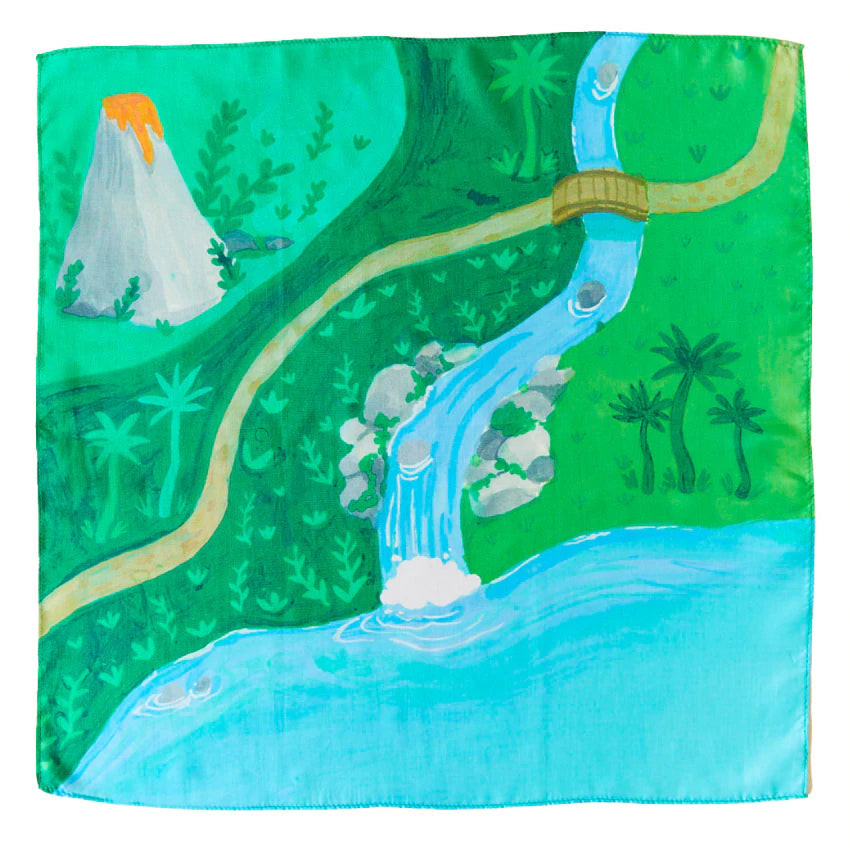 Sarah's Mini Playsilks Playmap -- Jungle