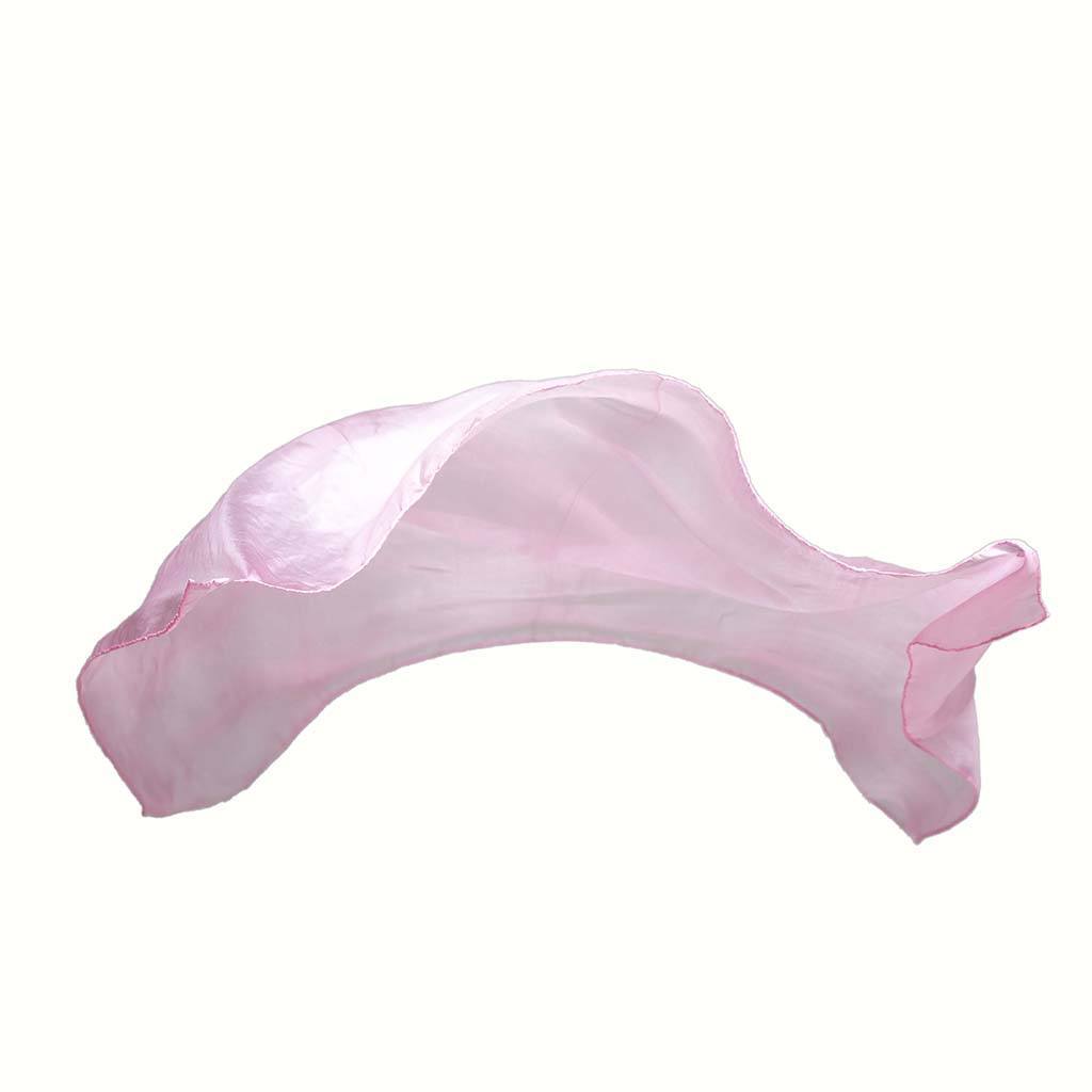 A silk scarf in light pink.