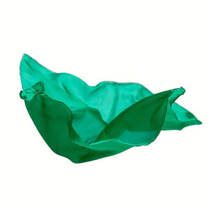 A silk scarf in emerald.