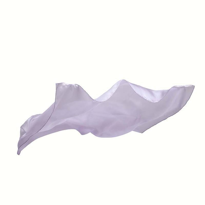 A silk scarf in lavender.