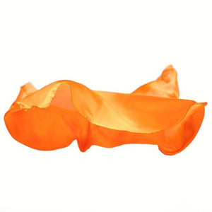 A silk scarf in orange.