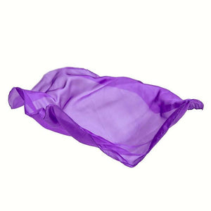 A silk scarf in purple.