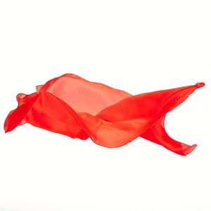 A silk scarf in red.