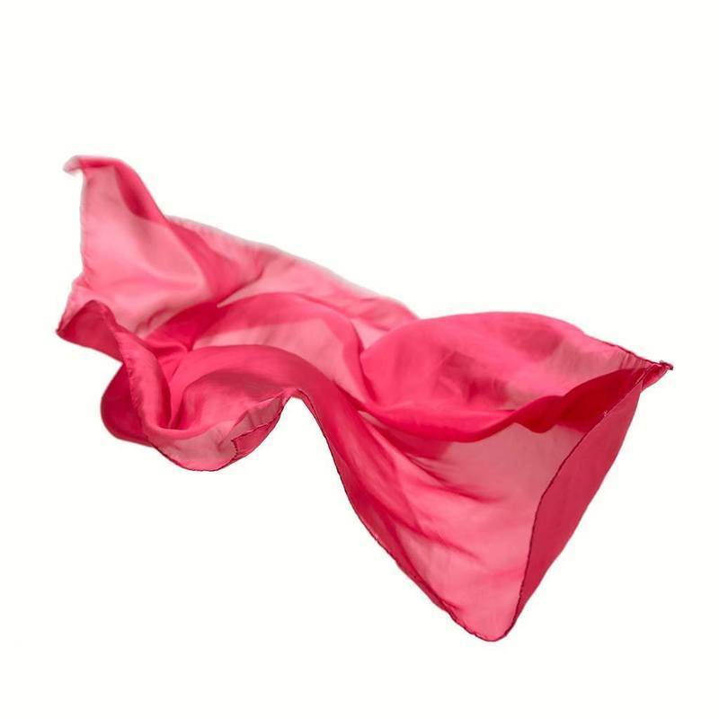 A silk scarf in red violet.