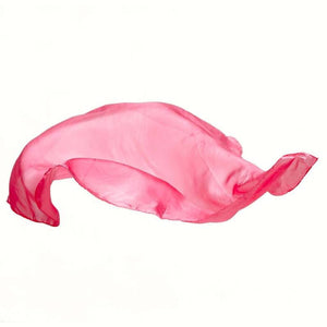 A silk scarf in rose.