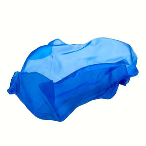 A silk scarf in royal blue.