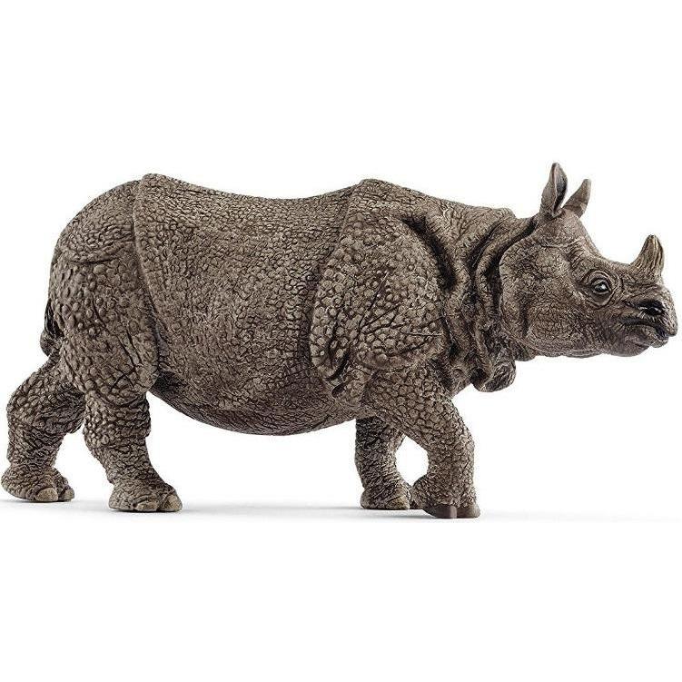 detailed indian rhinoceros figure, grey
