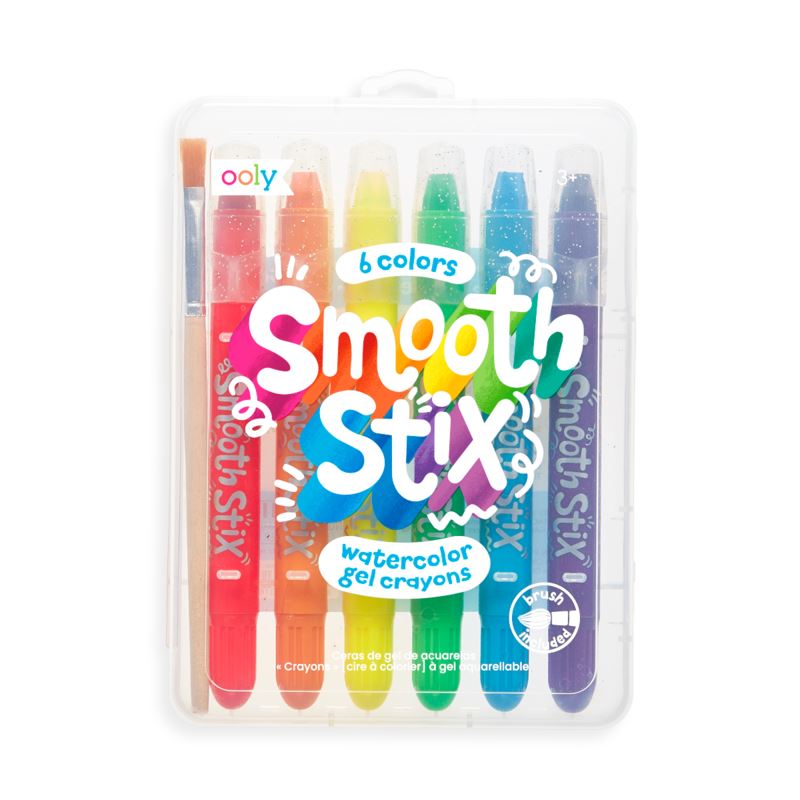 Ooly Smooth Stix Watercolor Gel Crayons -- 7 Pieces