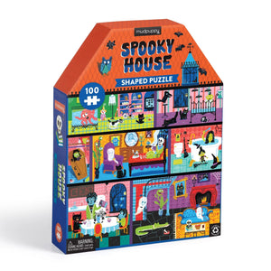 Spooky House 100pc House-Shaped Puzzle by Mudpuppy