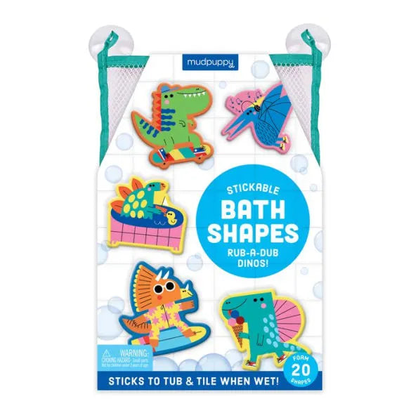 Stickable Foam Bath Shapes: Rub-A-Dub Dinos by Mudpuppy