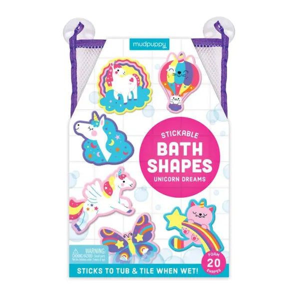 Stickable Foam Bath Shapes: Unicorn Dreams by Mudpuppy