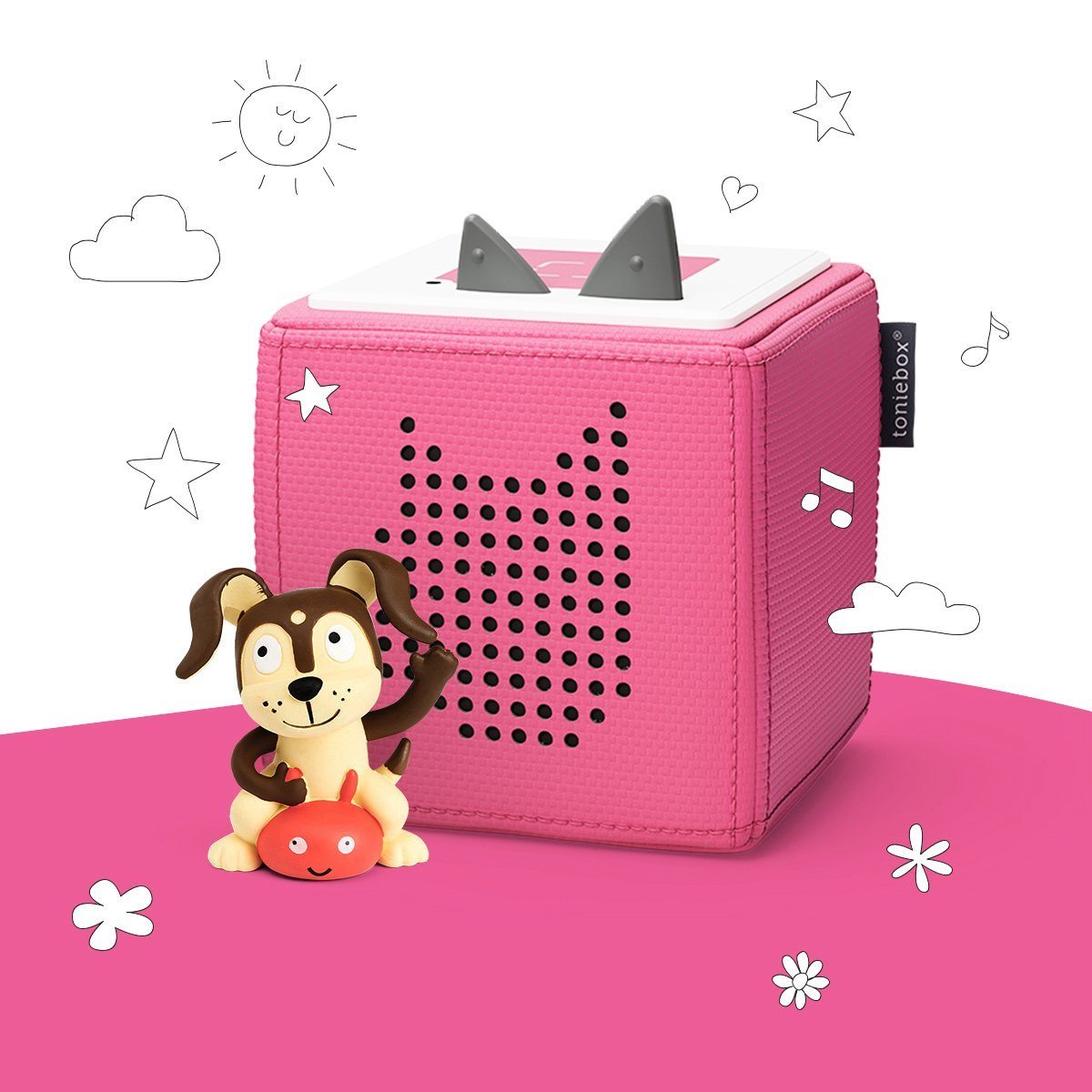 Toniebox Starter Set -- Pink **WITH FREE MATCHING HEADPHONES**