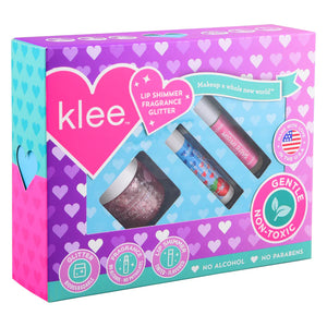 Upside Down - Bioglitter, Roll-on Fragrance and Lip Shimmer Set by Klee Kids