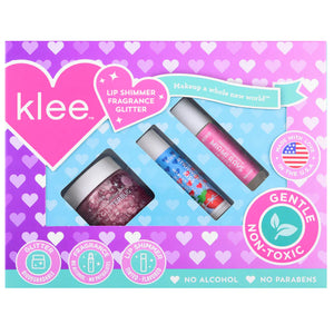 Upside Down - Bioglitter, Roll-on Fragrance and Lip Shimmer Set by Klee Kids