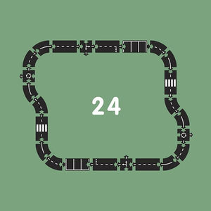 Image showing the 24 pieces laid out to form a track.
